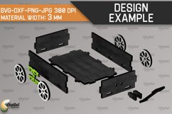 3D Halloween cart LaserCut. Spooky decor SVG. Hey boo Product Image 3