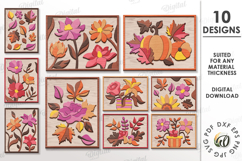 Floral Wall Decors Bundle Laser Cut. Wall Decor SVG Product Image 1