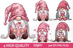 Valentine Gnome Sublimation Clipart - High Quality Design Product Image 1