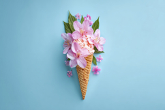 Ice Cream Cone with Blue Background Wallpaper Product Image 1