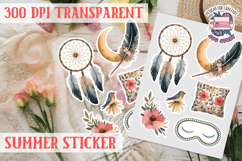 Summer sticker Cute flowers Love Picnic Beach Spring Product Image 1