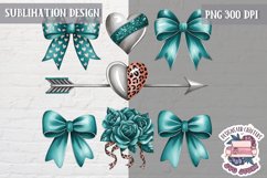 St Valentine’s Coquette Bow PNG Holidays Funny Watercolor Product Image 1