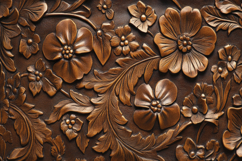Leather with Floral Pattern Background Wallpaper Product Image 1