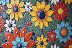 Vibrant Flowers Background Wallpaper Product Image 1