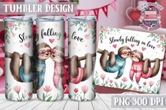 Sublimation Tumbler WRAP Love Design Quote Watercolor Animal Product Image 1
