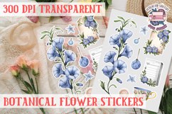 Flowers sticker sheet Spring Botanical Summer Scrapbook PNG Product Image 1
