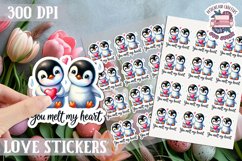 Love sticker Sheet Valentine Day Sign Lettering PNG 14 feb Product Image 1