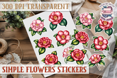 Summer Flowers sticker Scrapbook PNG Botanical Beach Product Image 1