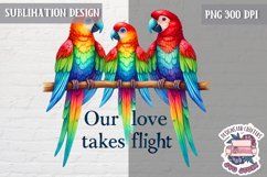 Valentine Love Animals Cute Quote Sublimation Design PNG Product Image 1