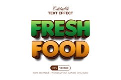Fresh Food Text Effect 3D Style Product Image 1
