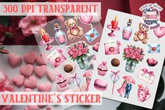 Love sticker Sheet Valentine Day Lovers Funny Heart PNG Product Image 1