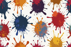 Colorful Paint Splatters on a White Background Wallpaper Product Image 1