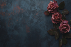 Pink Roses with Blue Background Wallpaper Product Image 1