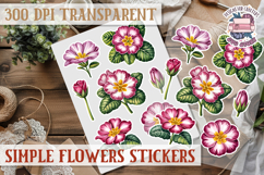 Summer Flowers sticker Scrapbook PNG Botanical Beach Product Image 1