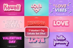 9 Valentines day text effect for illustration Product Image 1