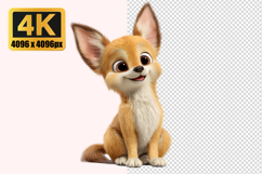 Fennec Fox Expressive Eyes Transparent PNG Product Image 1