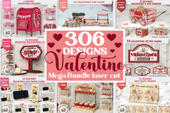 Happy Valentine's Day Mega bundle laser cut. Love decor SVG Product Image 1
