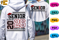 Senior Class Of 2026 Svg, Png, Senior Shirt Svg,Black Maroon Product Image 1
