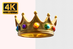 Golden Crown Transparent PNG Product Image 1