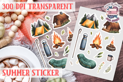 Summer sticker Cute flowers Love Picnic Beach Spring Product Image 1
