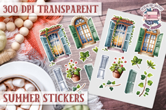 Summer sticker sheet Beach Scrapbook PNG Flowers Vibe Product Image 1