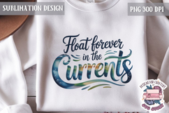 Summer Beach Sea Quote Watercolor Sublimation PNG Product Image 1