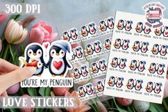 Love sticker Sheet Valentine Day Cute Animals Quote PNG Product Image 1