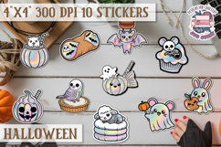 Halloween sticker Kawaii PNG pastel holographic foil Product Image 1