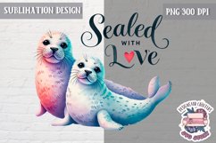 Valentine Love Animals Cute Quote Sublimation Design PNG Product Image 1