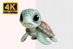 Resin Turtle Figurine Transparent PNG Product Image 1