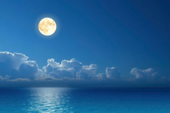 Moon Clouds With Ocean Background Product Image 1