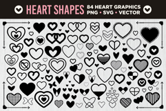 Simple Doodle Heart Clip Art Set Product Image 1
