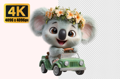 Cute Cartoon Koala Transparent PNG Product Image 1