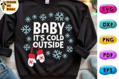 Baby it's Cold Outside Svg, Png, Christmas Shirt Svg Product Image 1