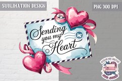 St Valentine’s Coquette Bow PNG Holidays Funny Watercolor Product Image 1