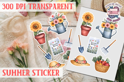 Summer sticker Cute flowers Love Picnic Beach Spring Product Image 1