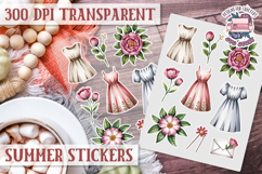 Summer sticker sheet Beach Scrapbook PNG Flowers Vibe Product Image 1