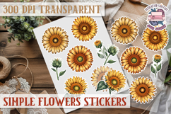 Summer Flowers sticker Scrapbook PNG Botanical Beach Product Image 1