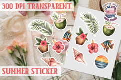 Summer sticker Cute flowers Love Picnic Beach Spring Product Image 1