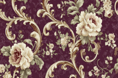 Damask Floral Pattern Background Product Image 1