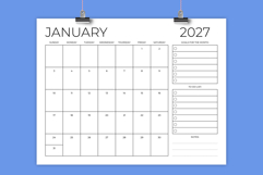 2027 8.5 x 11 Inch Calendar Monthly Planner Product Image 1