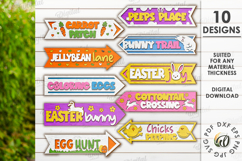 Easter Directional Signs Laser Cut Bundle. Easter Decor SVG Product Image 1
