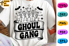 Ghoul Gang Svg, Png, Skeleton Crew, Kids Halloween Shirt Svg Product Image 1