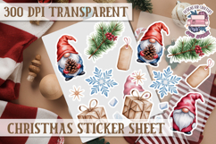 Christmas Sticker Sheet Watercolor Winter Holiday PNG Product Image 1