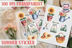 Summer sticker Cute flowers Love Picnic Beach Spring Product Image 1