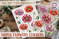 Summer Flowers sticker Scrapbook PNG Botanical Beach Product Image 1