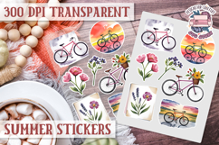 Summer sticker sheet Beach Scrapbook PNG Flowers Vibe Product Image 1