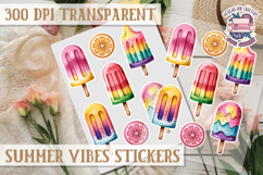 Summer sticker sheet Scrapbook PNG Flowers Vibe Fruits Product Image 1