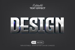 3D Design Text Effect Silver Style Product Image 1