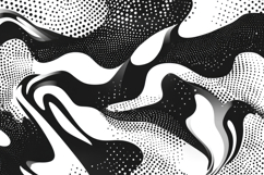 Abstract Black White Dotted Wave Pattern Background Product Image 1